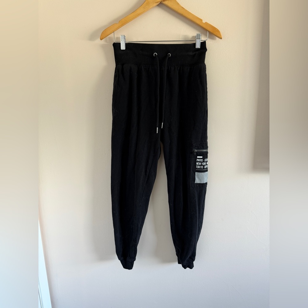 Garage Black Cargo Jogger Pants Y2K Streetwear Utility Athleisure